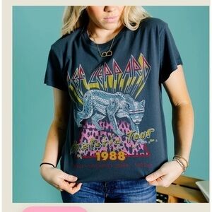 Daydreamer The Elliot Tee Deef Leppard Hysteria Tour T-shirt Top Grey Small